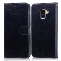 A8 2018 Case Leather Flip Wallet for Samsung Galaxy A8 2018 A530F SM-A530F Wallet Flip Case for Samsung A8 Plus 2018 A8+ Cover