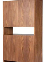 ตู้เก็บของ รุ่น Marlis ตู้สูง S80*41.3*H171cm. วีเนียร์สีวอลนัท - สีน้ำตาล