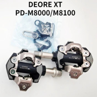 Original DEORE XT PD-M8000/M8100 Self-Locking SPD Pedals MTB Components Using for Bicycle Racing Mountain Bike Parts pedals