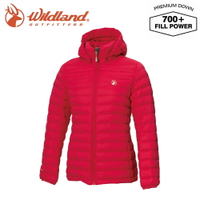 【Wildland 荒野 女 收納枕拆帽極暖鵝絨外套《胭脂紅》】0A72103/輕量羽絨衣/保暖夾克/防風禦寒外套