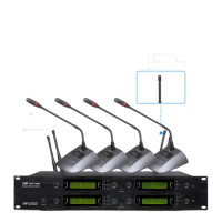 OBT-1188U Condenser Microphone UHF Desktop One Tows Eight capsul Wireless Conference System