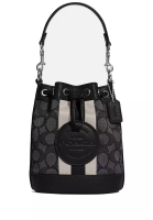 Coach COACH Mini Dempsey Bucket Bag In Signature Jacquard With Stripe And Coach Patch