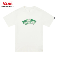 【VANS 官方旗艦】Checker Logo 中童款米白色短袖T恤