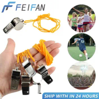 Metal Whistle Referee Sport Rugby Party Outdoor Sports Like Whistle Training School Soccer Football Colorful Lanyard Whistle