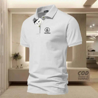 Kemeja-T Hitam, Kolar Polo, Lengan Runcing, Saiz Dewasa, 00V09, Kolar T-Shirt, Kemeja-T Polo Lelaki 