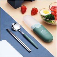 北歐風304不銹鋼餐具套裝（綠色）#DADADI 