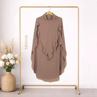 Khimar Syari Premium | Bergo Instan | Khimar Ceruti 2 Layer | Qinara Khimar by YUKAFI Mocca