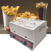 Deep Fryer Gas Fryer Commercial Stainless Steel Fryer Single Tank Single Basket Gas Frying Machine Fried Chicken