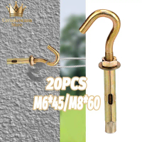 Hook Dynabolt Gantung Dynabolt Hook Bolt M6 M8 8mm 10mm 20PCS Mudah Pasang untuk Gantung Lamps dan P