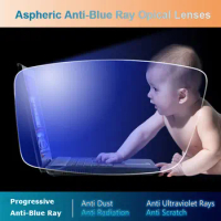 Progressive Anti-Blue Ray Aspheric Optical Glasses Photochromic Gray Lens Light Sensitive Fast Color Changing 1.56/1.61