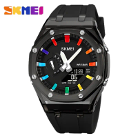 Đồng Hồ Nam, Skmei, Không Thấm Nước, Đồng Hồ Bấm Giờ, Đếm Ngược, Chuyển Động Điện Tử LED, 5 Đồng Hồ 