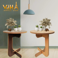 Bàn trà, bàn làm việc ,Bàn trang trí Bàn gỗ lắp ghép, chắc chắn, dễ tháo lắp ( mặt TRÒN cao 50cm)
