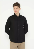 Police Denim POLICE Kemeja Polos Cotton Regular Fit Lengan Panjang Pria