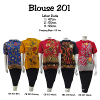 Blouse Batik - Putri Jelita - Blouse Lengan Pendek Balon 201 - Atas Kerja Wanita Casual