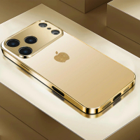 Sarung Telefon Bersadur Emas Corak Apple, Sesuai untuk iPhone 17/17 Pro/17 Air/17 Pro Max/16/16 Pro/