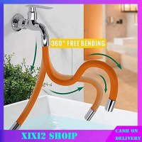 Faucet extender 360° free bend faucet extension tube adjustable sink faucet adapter and spill-proof