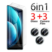 6in1 Camera Lens Protective For vivo X100 X90 Pro plus X80 VIVOX 100 90 80 100x 90x 80x 20D 3D Curved screen protector Glass
