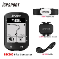 iGPSPORT BSC200 GPS Bicycle Computer Smart Navigation Cycling Odometer Speedometer ANT+ Speed Cadence Sensor Bike Accessories