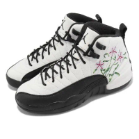 Nike Air Jordan 12 Retro GS 大童鞋 女鞋 白 黑 花 Floral DR6956-100