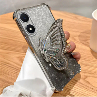 เคสโทรศัพท์ VIVO Y02s กันกระแทก ป้องกันสี่มุม พร้อมขายึดผีเสื้อที่สวยงาม , เคส, DDSJFS