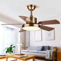 LED Ceiling Fan With Lamp 32inch 36in 56in Wood Low Floor Remote Control Ceiling Fan Ventilator Living Room Dining Bedroom