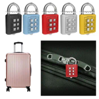Anti-theft Travel Security 6 Digit Button Password Lock Backpack Zipper Lock Dormitory Cabinet Lock Luggage Padlock