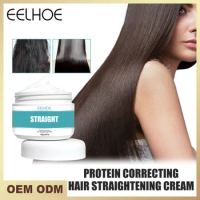EELHOE Keratin Hair Straightening Treatment Cream Faster Smoothing Curly Frizzy Collagen Protein Correcting Hair Care Products