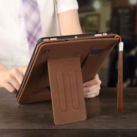 For iPad Pro 12.9 inch (2021) Case With Pencil Holder + Kickstand Flip Leather Shockproof Cases For Apple Ipad Pro With Pen Slot