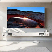 Pmnianhua Retractable Floating TV Stand,Minimalist Floating TV Shelf,Wall Mounted TV Console,Adjustable 87'' to 122''