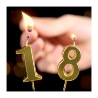輕奢風燙金數字蠟燭10支組(生日氣球 派對佈置 數字造型 蛋糕蠟燭 告白 紀念日)