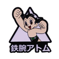 Japanese Astro Boy Enamel Pin Anime Cartoon Super Robot Brooch Metal Badge