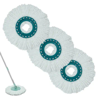 3PCS Microfiber Replacement Head Hands-free Rotating Mop Cloth for Leifheit Heads Clean Disc Mop Micro Cleaner Pad