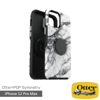 【OtterBox】iPhone 12 Pro Max 6.7吋 Symmetry炫彩幾何泡泡騷保護殼(白大理石)