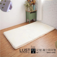【Lust 生活寢具】6尺獨立筒+高密記憶專利床墊 台灣製造《三折收納》MenoLiser蒙娜麗莎․專櫃真品