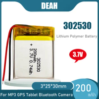 1-4PCS 302530 3.7V 200mAh Lithium Polymer Li-Po Rechargeable Battery For MP3 GPS Smart Watch Alarm Voice Recorder Bluetooth