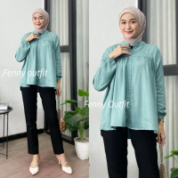 Shalsa Blouse Rayon Twill Atasan Katun Wanita Casual
