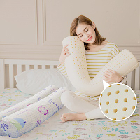 米夢家居-夢想家園系列-馬來西亞進口純天然長筒乳膠枕-附純棉布套-白日夢