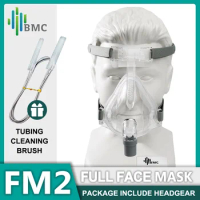 BMC FM2 Full Face CPAP Mask Sleep Apnea Mask with Headgear Compatible with CPAP,Bipap,Apnea Machine Full Face Resporator Mask