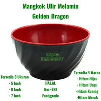 Mangkok Melamine Golden Dragon - Mangkok Ulir Sup Melamine