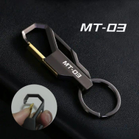 FOR YAMAHA MT-03 MT03 MT 03 2015-2023 2016 Motorcycle Keychain Accessories Waist Hanging Keyring Metal Key Chain Custom LOGO