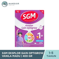 SGM Eksplor Gain Optigrow 1 Plus Vanilla Madu 400 Gram