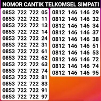 Nomor Cantik Simpati Kartu Perdana Telkomsel 0853 722 722 83