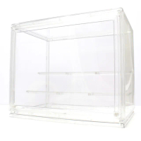 【tFriend】透明公仔收納盒 模型防塵防潮展示箱(含展示架*2)