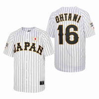2023 newbg เบสบอล jerseys ญี่ปุ่น16 ohtani JERSEY เย็บปักถักร้อยกีฬากลางแจ้ง hip-hop สีขาวลาย2023ฤดู