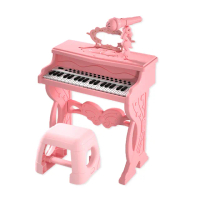 【JoyNa】兒童鋼琴 37鍵電子琴 直立/平面皆可音樂學習玩具(可外接MP3播放音樂.贈麥克風可錄音播放)