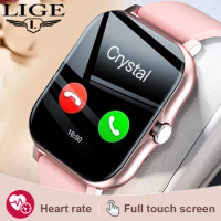 LIGE New Smart Watch Women Bluetooth Call Watch Fitness Tracker Waterproof Sport Smart Clock Fashion Ladies Men Smartwatch Woman