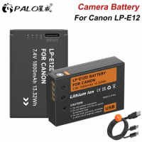 LP-E12 LP E12 Digital Camera Battery with Type-C Input for Canon EOS M50 Mark II, M50 M100 M200 M M2 M10, Kiss M M2 Camera