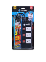 รางปลั๊ก 3 ช่อง VCT3x1.5 3 เมตร สีดำ