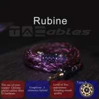 HAKUGEI Rubine.3 Elements Hybrid Upgrade Cable Silver Copper Alloy 2.5 3.5 4.4 type-c Light-ning