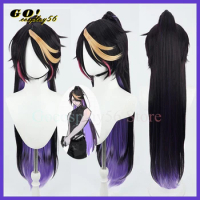 VTuber Shu Yamino Cosplay Wig Banana Hair 110cm Long Straight Ponytail NIJISANJI Synthetic Youtuber Virtual Idol Headwear